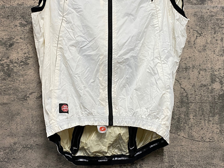 JS659 カステリ CASTELLI ROSSO CORSA サイクルベスト ジレ 白 M