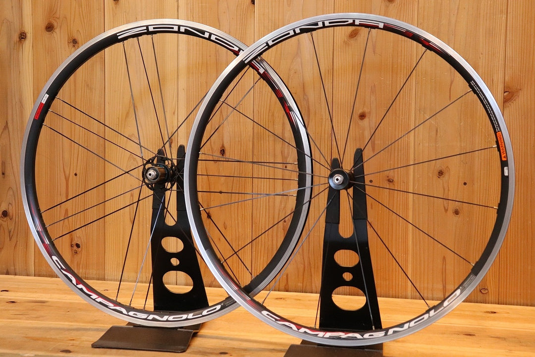 カンパニョーロ CAMPAGNOLO ゾンダ ZONDA  アルミ クリンチャー ホイールセット シマノ 11S/12S ナローリム 15C 【芦屋店】