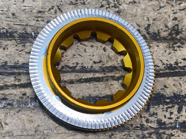 JH531 ウルフトゥース Wolftooth ブレーキローター ロックリング 内セレーションタイプ ゴールド 前後セット