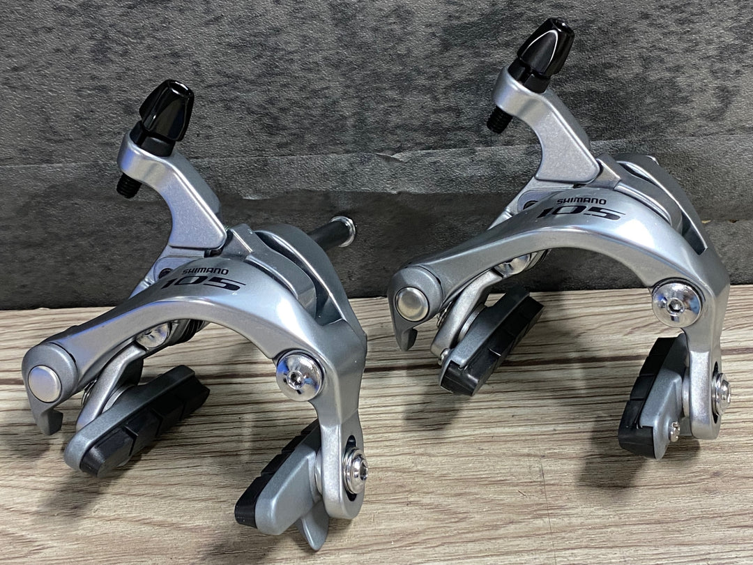 KQ617 シマノ SHIMANO 105 BR-5800 キャリパーブレーキ シルバー 前後セット