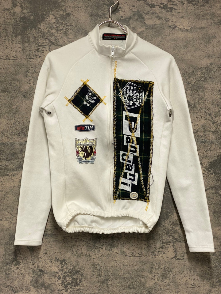 KD599 パンダーニ Pandani 長袖 サイクルジャケット 白 XS ※汚れ