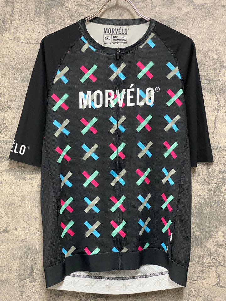 JO639 モルベロ MORVELO 半袖 サイクルジャージ 黒 2XL