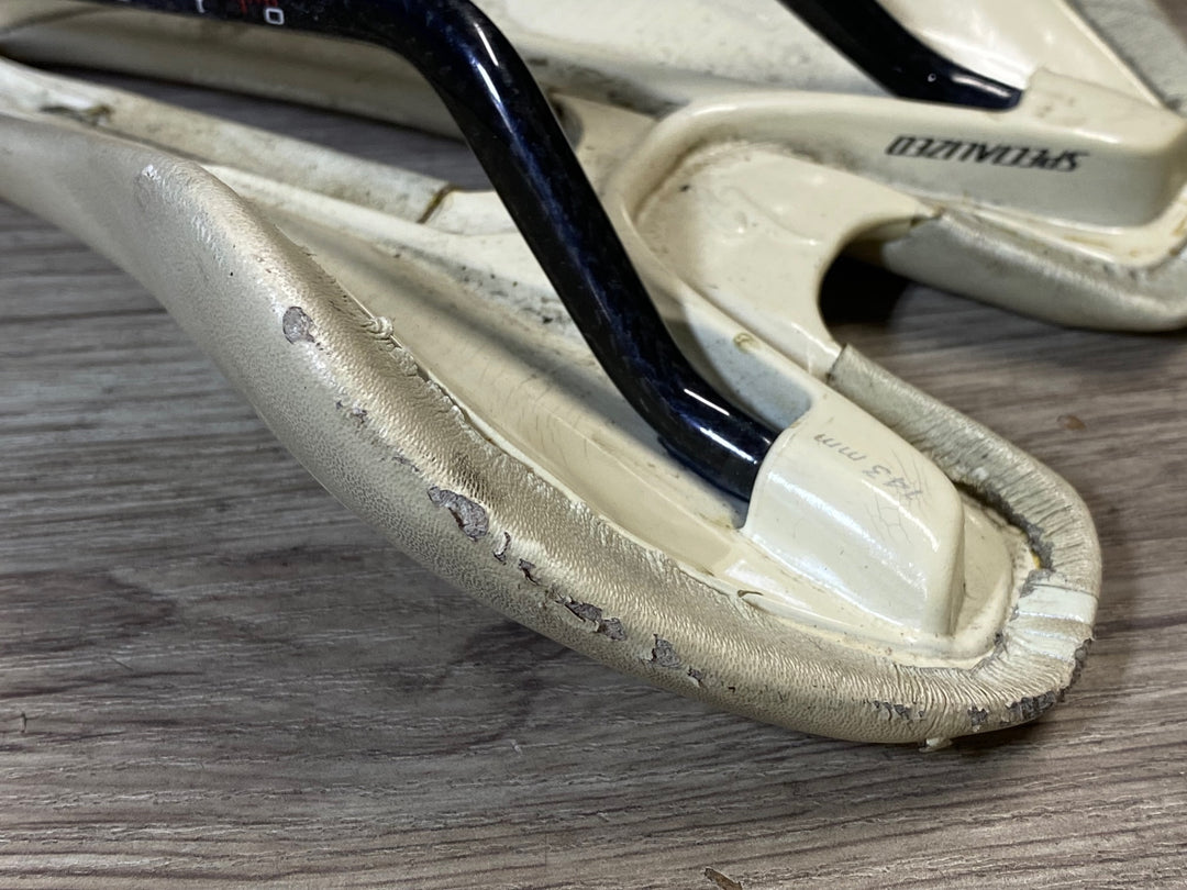 JN827 スペシャライズド SPECIALIZED ROMIN EVO カーボンレール サドル 143mm ※スレ 破れ