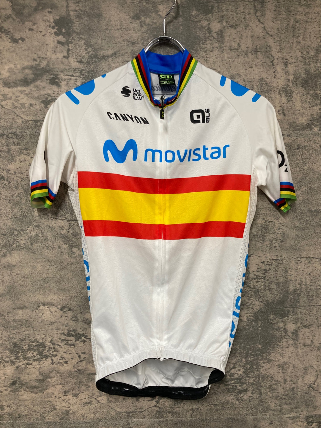 JS485 アレ ALE 半袖 サイクルジャージ 白 サイズ不明 movistar