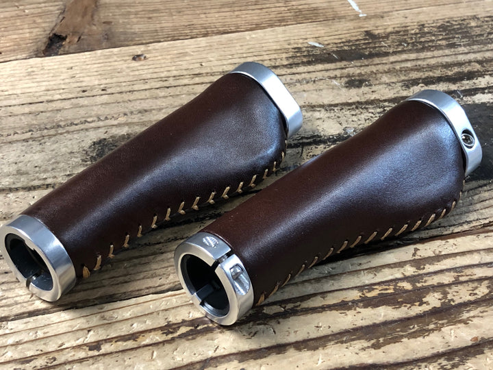 KL120 PDW Whiskey Leather Lock-on Ergo Grips グリップ ブラウン