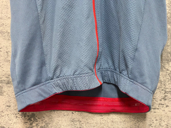 KG032 カステリ CASTELLI ロッソコルサ ROSSO CORSA 半袖 サイクルジャージ ターコイズ L ※小穴