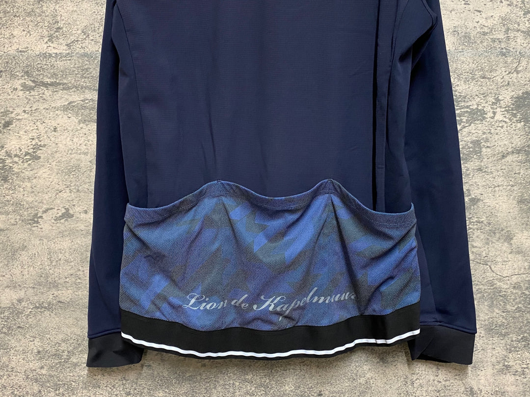 JP225 リオンドカペルミュール Lion de KAPELMUUR 長袖 サイクルジャケット 青 XL 裏起毛