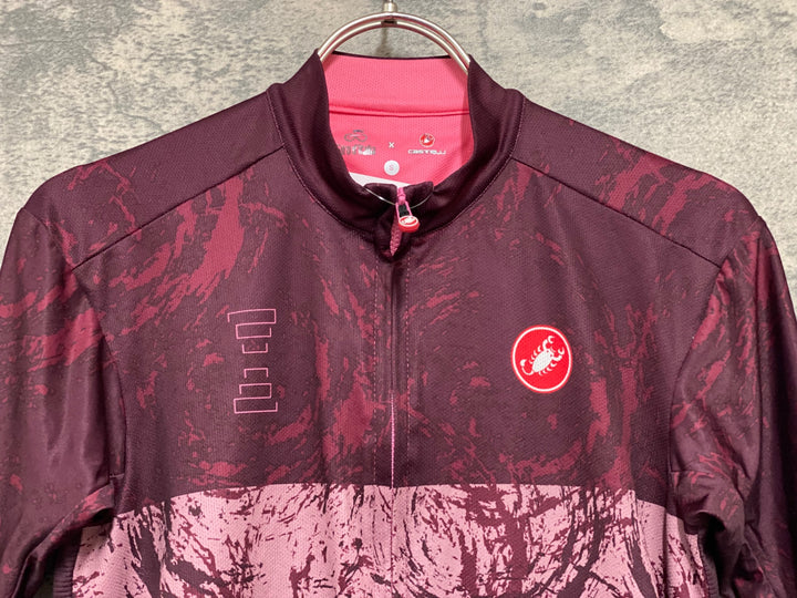KH880 カステリ CASTELLI Giro d'Italia 半袖 サイクルジャージ バーガンディ― S