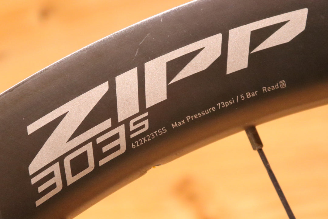 ジップ ZIPP 303S DISC シマノ 11S/12S 23㎜ フックレス カーボン チューブレス ロードバイク ホイールセット 【広島店】