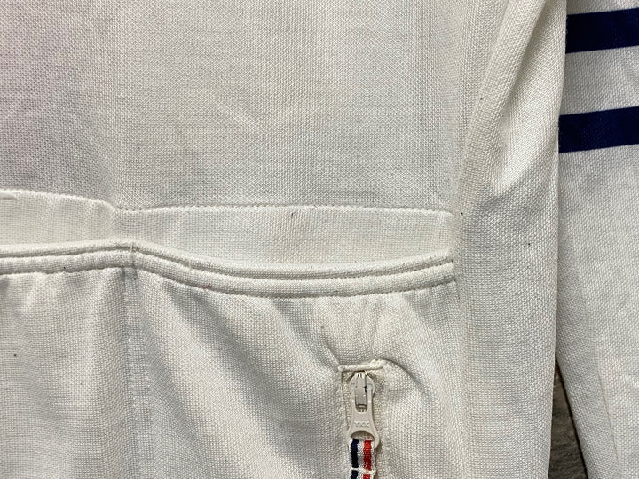 JY705 カフェドシクリステ Cafe du Cycliste Claudette 長袖 サイクルジャージ 白 S ※毛玉,