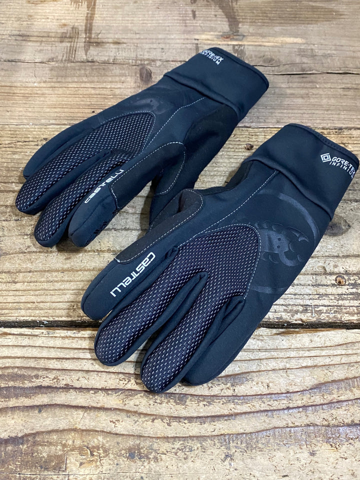 JZ101 カステリ CASTELLI ROSSO CORSA 長指 グローブ 黒 M 裏起毛