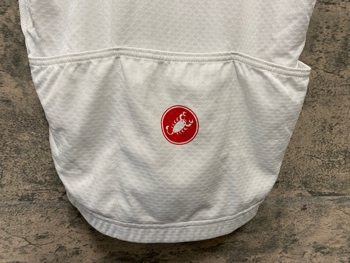 JJ712 カステリ castelli 半袖 サイクルジャージ M 白