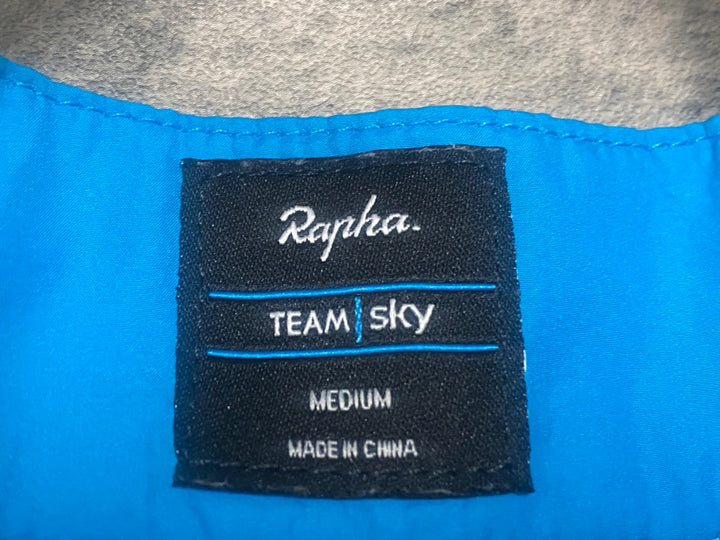 JO323 ラファ Rapha TRAINING BREVET GILET ジレ サイクルベスト 水色 M TEAM Sky