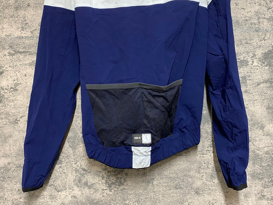 JL026 ペダレッド PEdALED 長袖 ウインドブレイカー 濃紺 白 S