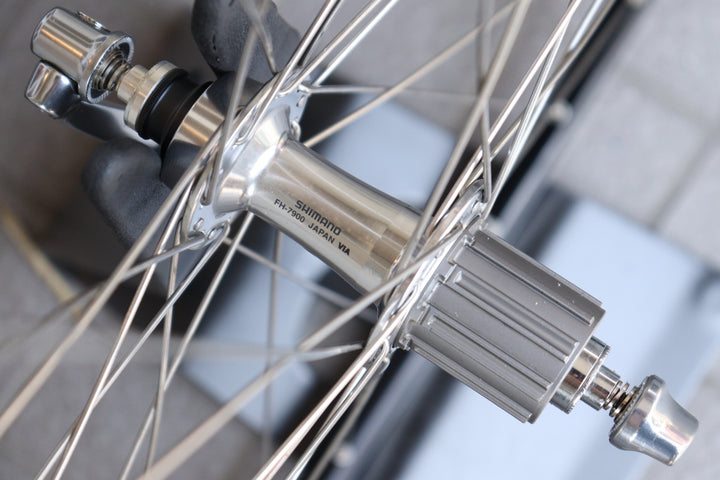 アンブロッシオ AMBROSIO エクセレンス EXCELLENCE リム デュラエース DURA-ACE 7900 ハブ 手組 アルミ クリンチャー ホイールセット シマノ 9/10S ホイールセット 【横浜店】