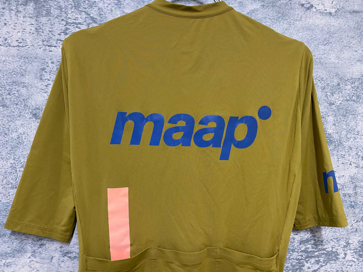 KD535 マープ MAAP TRAINING JERSEY 半袖 サイクルジャージ 黄土 S