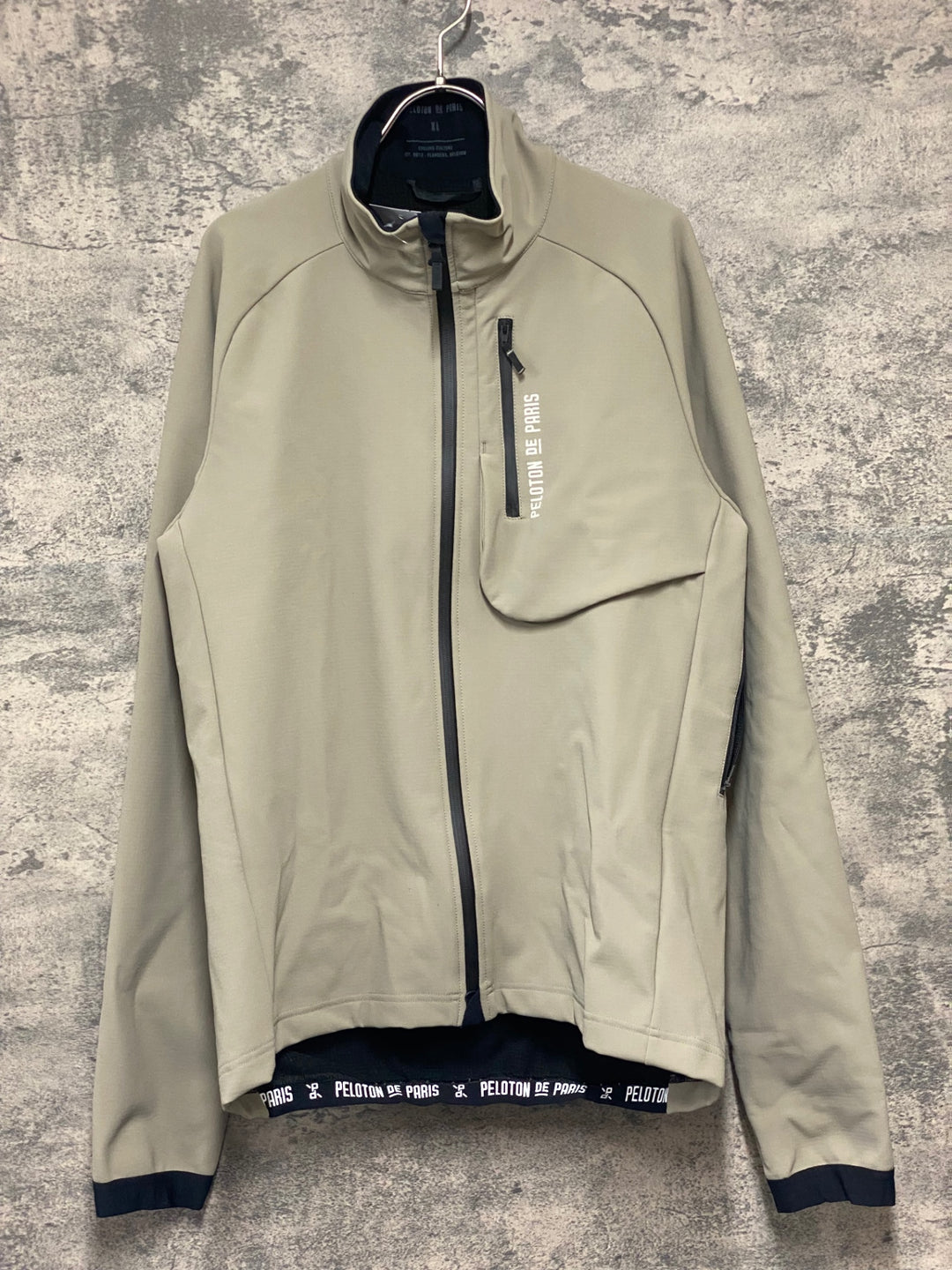KK007 プロトンドパリ PELOTON DE PARIS BELGIAN SOFTSHELL JACKET 裏起毛 サイクルジャケット ベージュ XL