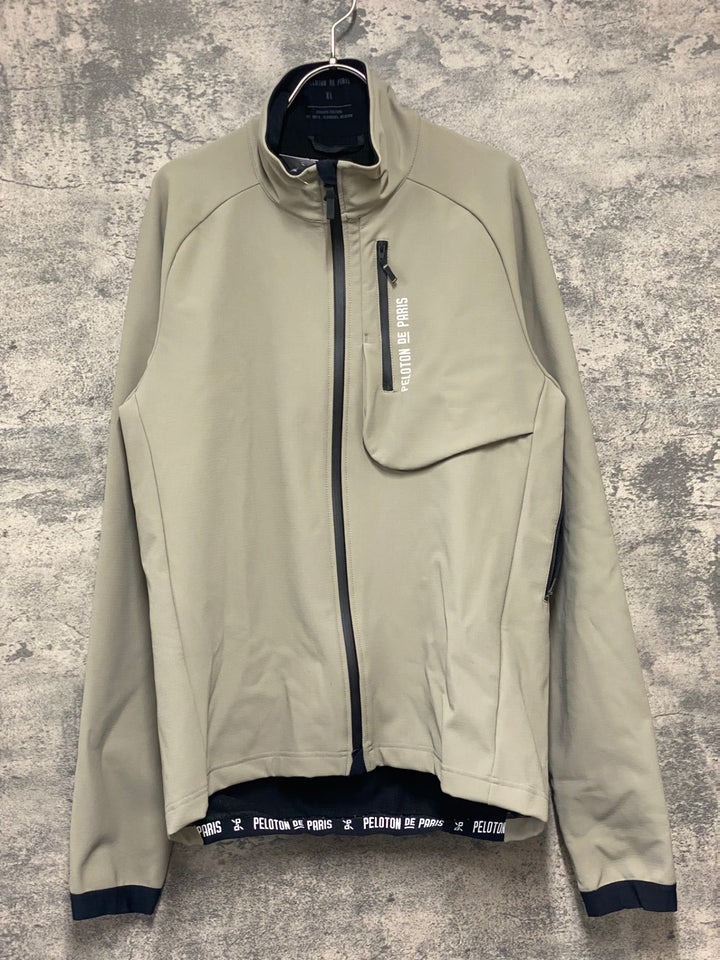 KK007 プロトンドパリ PELOTON DE PARIS BELGIAN SOFTSHELL JACKET 裏起毛 サイクルジャケット ベージュ XL