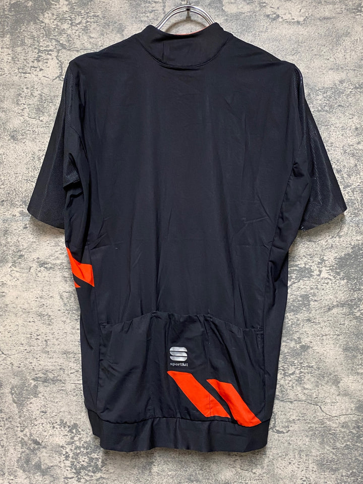 JN208 スポーツフル sportful 半袖 サイクルジャージ 黒 赤 M
