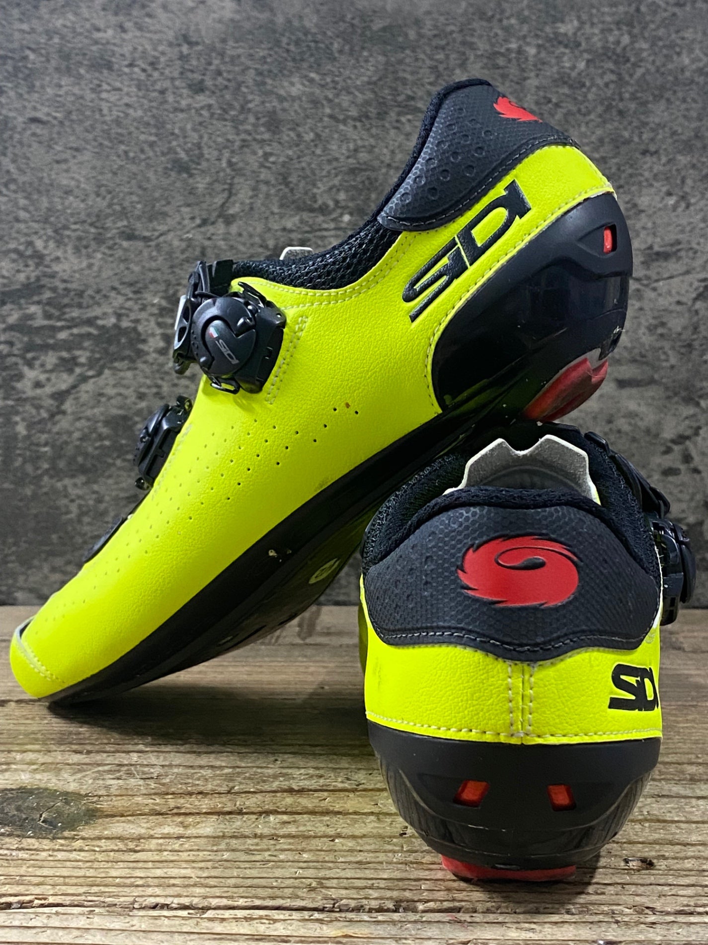 KN023 シディ SIDI GENIUS 10 ビンディングシューズ 黄緑 EU43 1/2 3穴