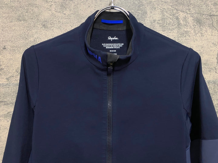 JQ367 ラファ Rapha PRO TEAM TRAINING JACKET 長袖 サイクルジャケット 濃紺 M 裏起毛