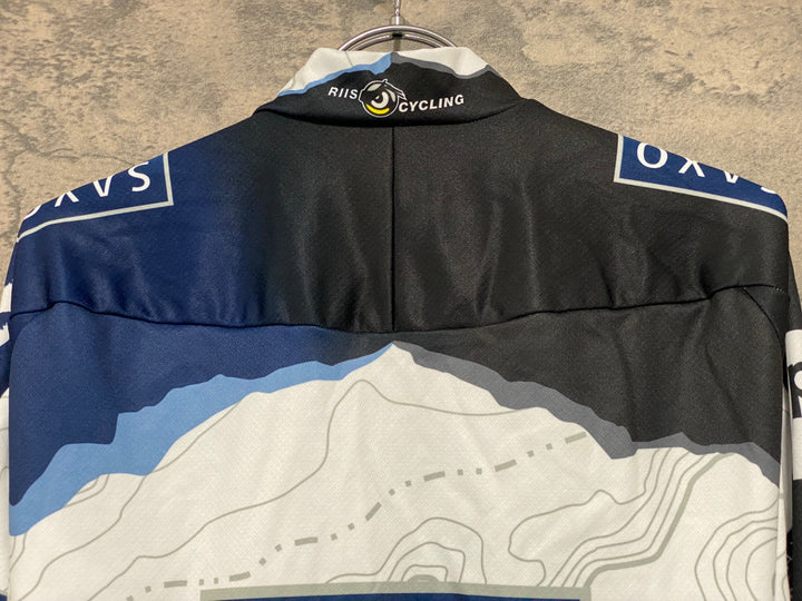 KE983 スポーツフル sportful 長袖 サイクルジャージ 白 黒 S 裏起毛 SAXO BANK