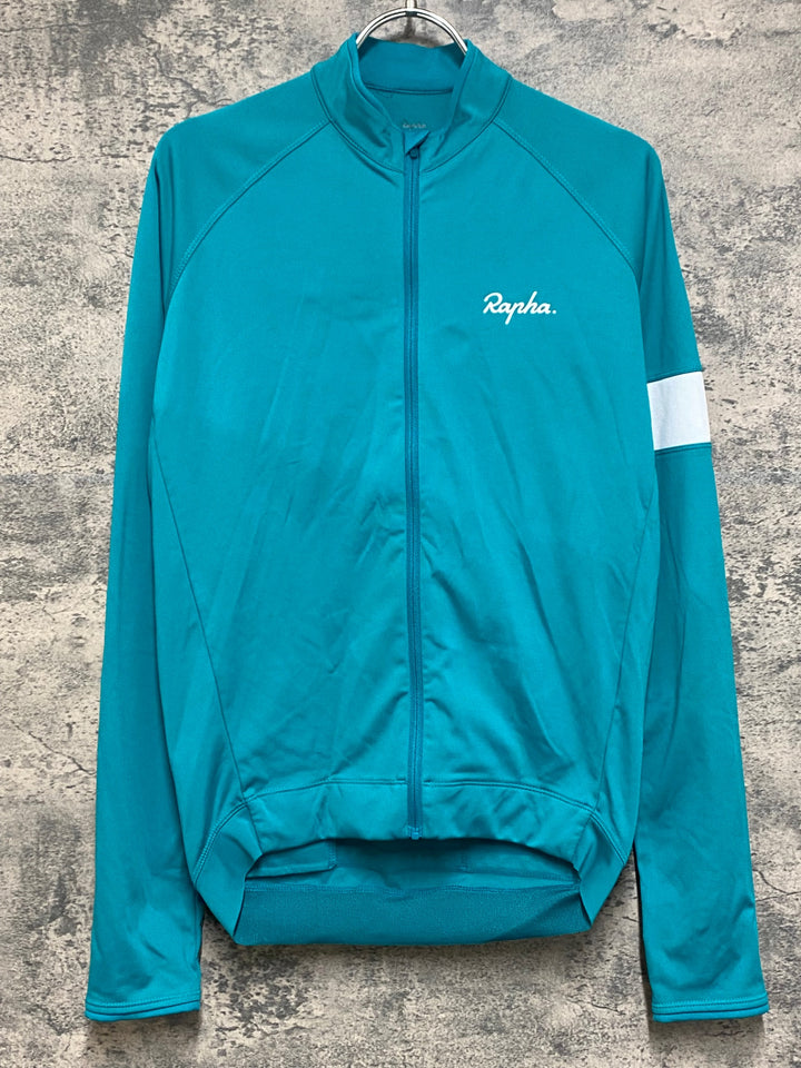 JO459 ラファ rapha ロングスリーブ 長袖 サイクルジャージ ターコイズグリーン M 裏起毛