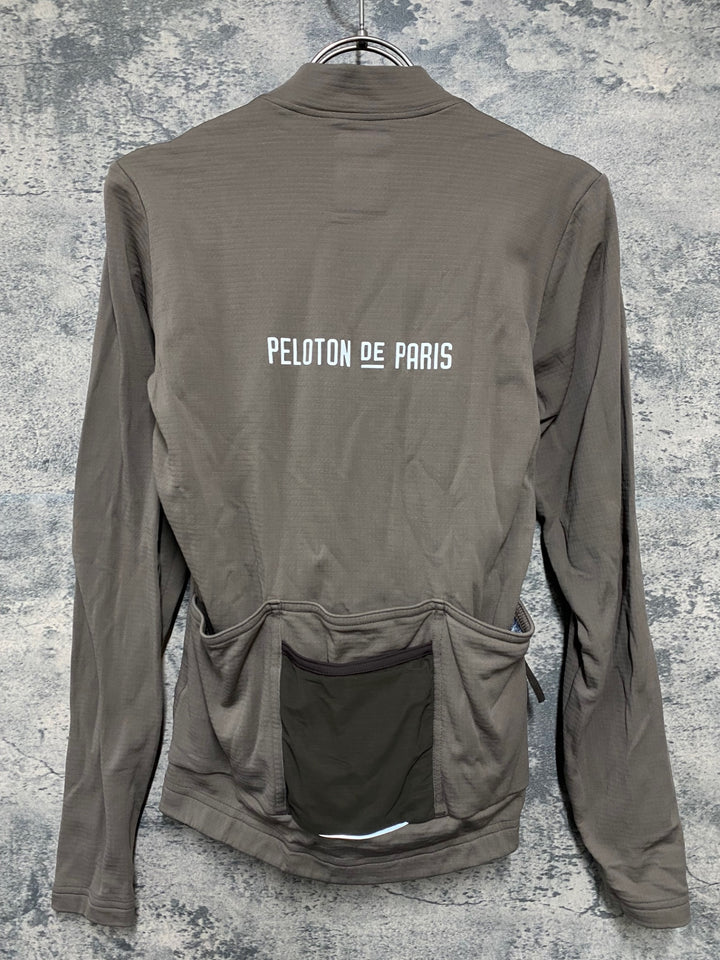 KB615 プロトンドパリ Peloton de Paris AVONTURIER MERINO LS JERSEY 長袖 サイクルジャージ ブラウン XS 裏起毛