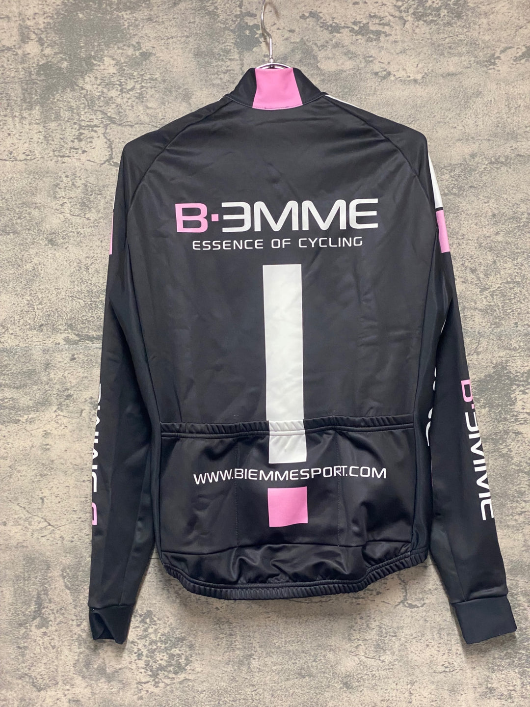 KJ895 ビエンメ BIENME 長袖 サイクルジャケット 黒 ピンク レディース Sサイズ 裏起毛