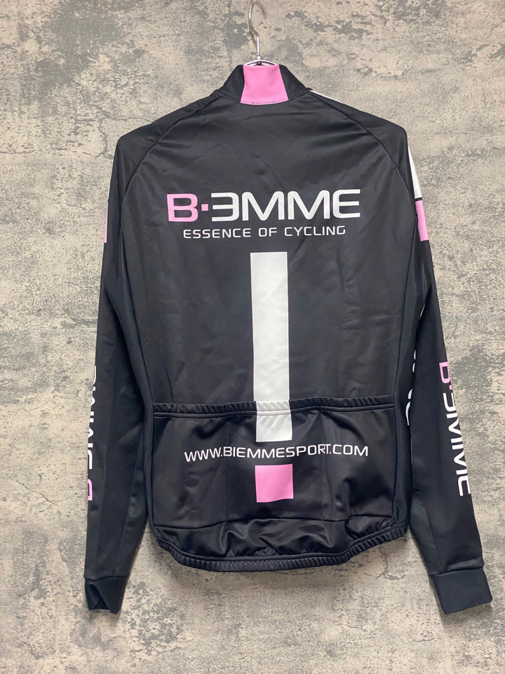 KJ895 ビエンメ BIENME 長袖 サイクルジャケット 黒 ピンク レディース Sサイズ 裏起毛