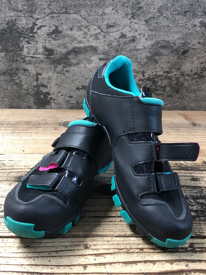 KG419 フィジーク fizik M6 MTB shoes WOMAN ビンディングシューズ 2穴 ブラック レディース EU38 ※ペン字あり