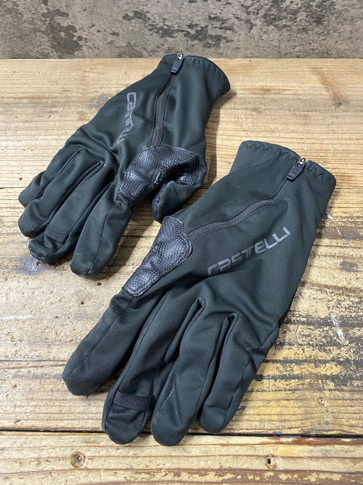 KA687 カステリ CASTELLI ROSSO CORSA 長指 グローブ 黒 L 裏起毛