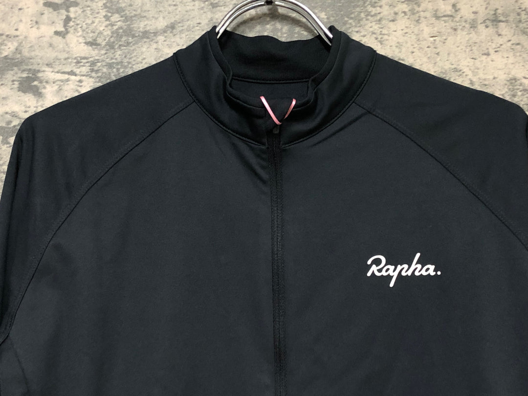 JT953 ラファ Rapha CORE LONG SLEEVE JERSEY 長袖 サイクルジャージ 裏起毛 黒 M