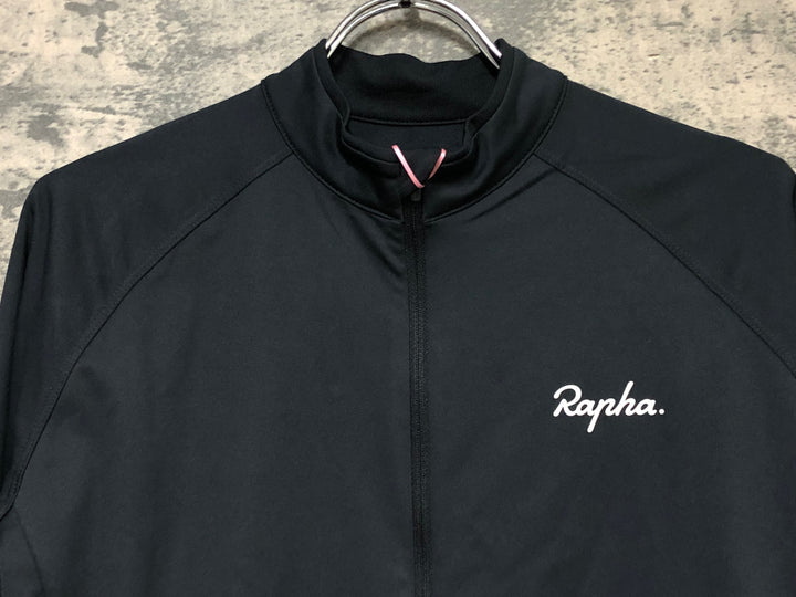 JT953 ラファ Rapha CORE LONG SLEEVE JERSEY 長袖 サイクルジャージ 裏起毛 黒 M