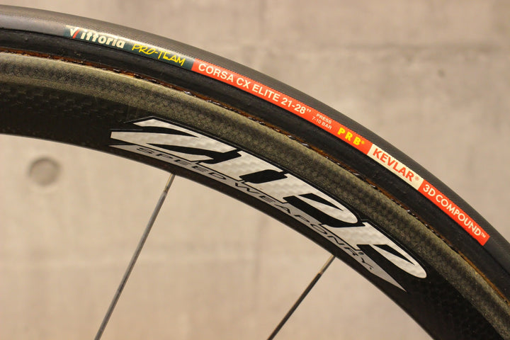 【カンパ11/12Sフリー付属】ジップ ZIPP 202 カーボン チューブラー ホイールセット シマノ 10S 【名古屋店】
