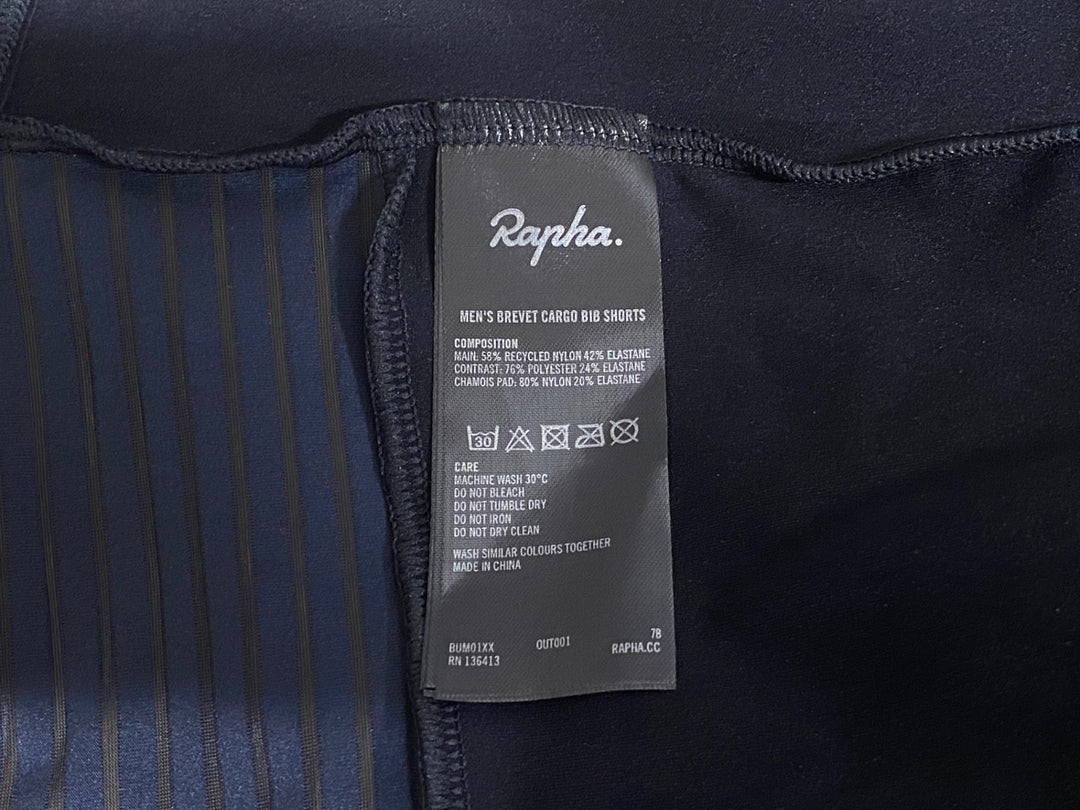 KM110 ラファ Rapha BREVET CARGO BIB SHORTS ビブショーツ黒 XL ※穴あり