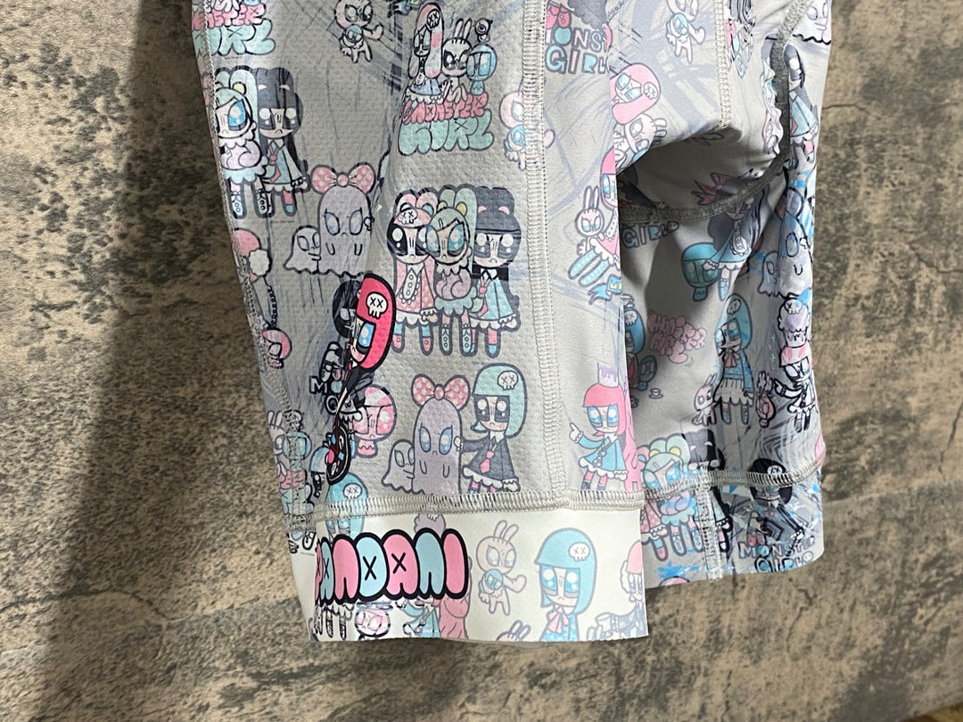 KD095 パンダーニ Pandani Cycle 半袖 サイクルジャージ　M　白/キャラクター　上下セット