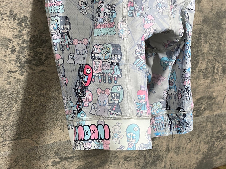 KD095 パンダーニ Pandani Cycle 半袖 サイクルジャージ　M　白/キャラクター　上下セット
