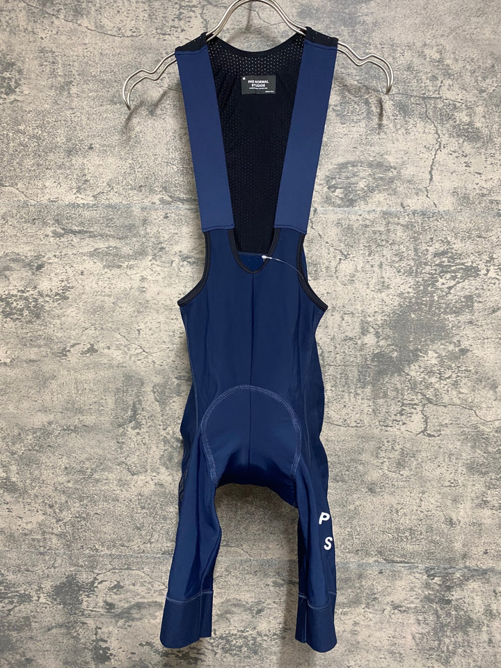 JP769 パスノーマルスタジオ PAS NORMAL STUDIOS Men's Essential Thermal BIBS ビブショーツ 紺 M 裏起毛 ほつれあり
