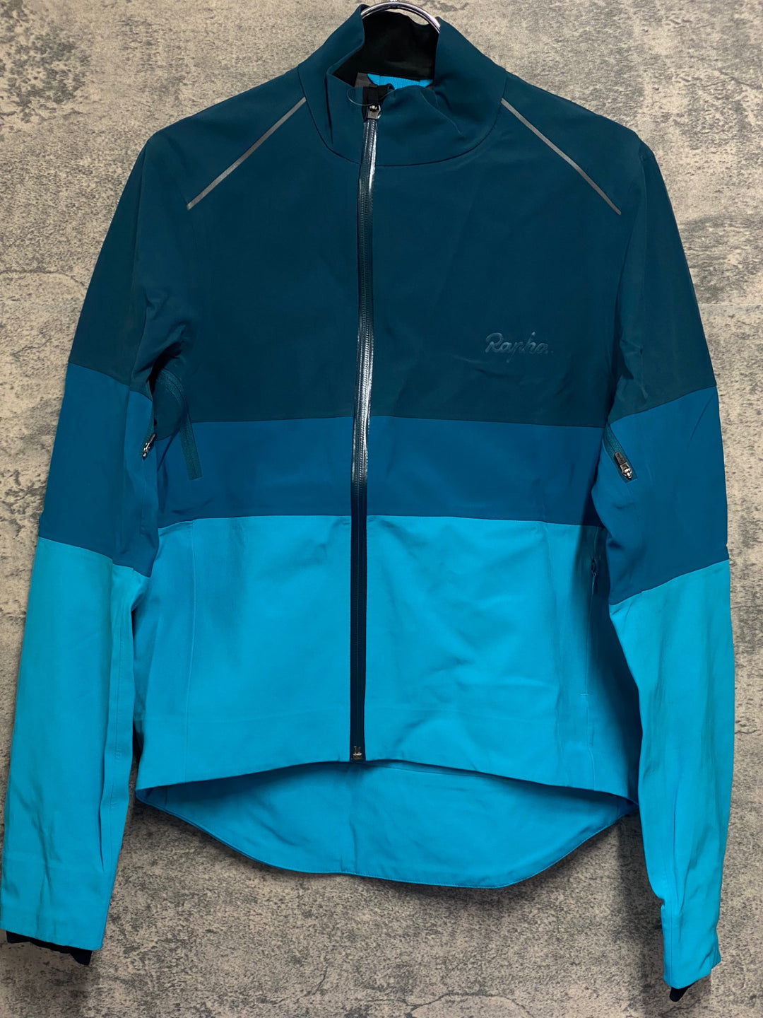 JV239 ラファ Rapha PRO TEAM JERSEY 長袖 サイクルジャージ 水色 S ※汚れ