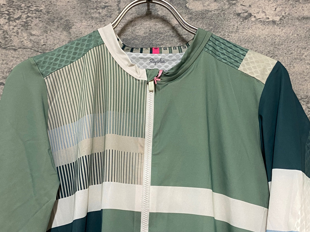KL111 ラファ Rapha PRO TEAM AERO JERSEY TIME 半袖 サイクルジャージ 緑 白 XL