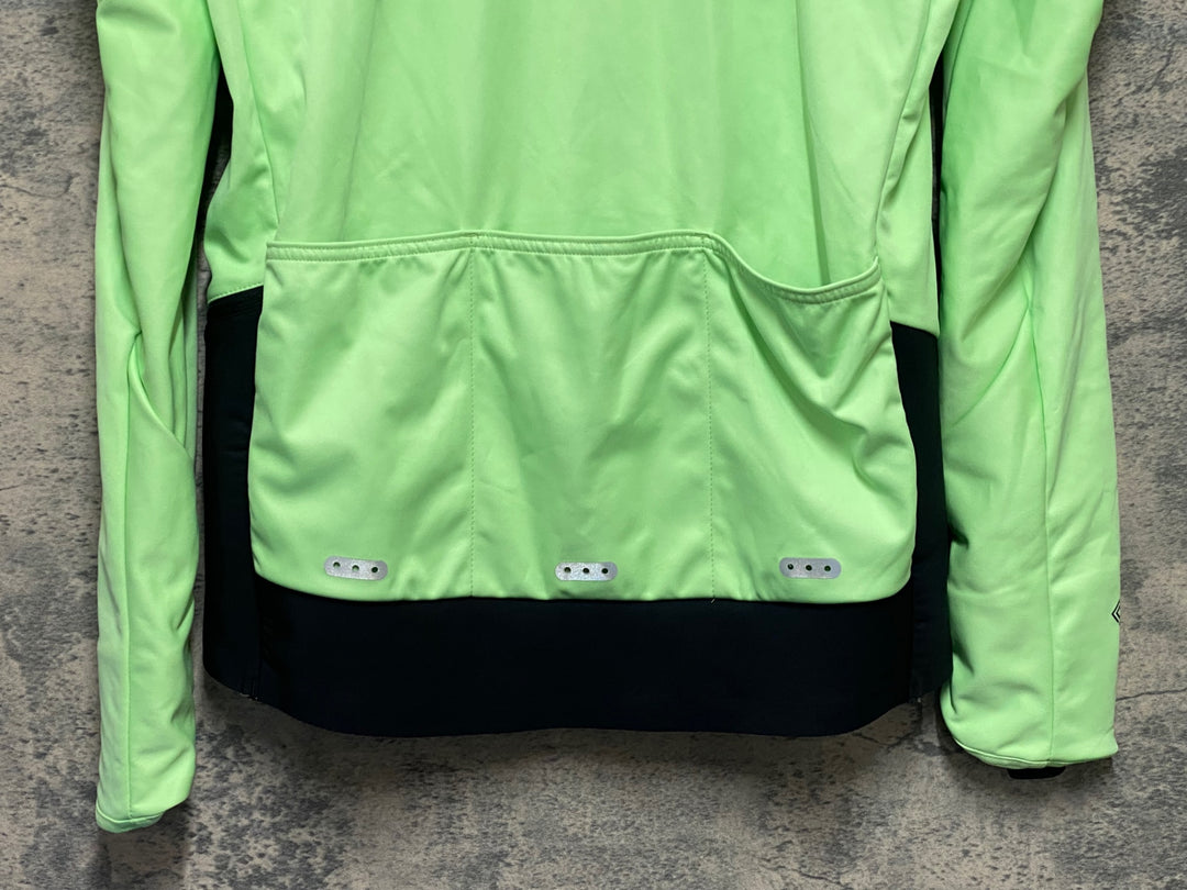 KP590 カステリ CASTELLI ROSSOCORSA 長袖 ダブルレイヤード サイクルジャケット ライトグリーン レディース S 裏起毛 GORE-TEX
