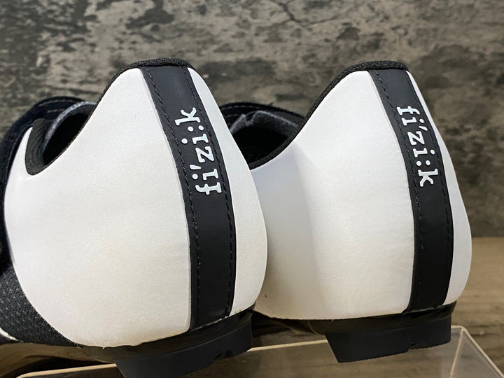KK387 フィジーク fizik TEMPO R5 POWERSTRAP SHOES ビンディングシューズ 3穴 白黒 EU43.5