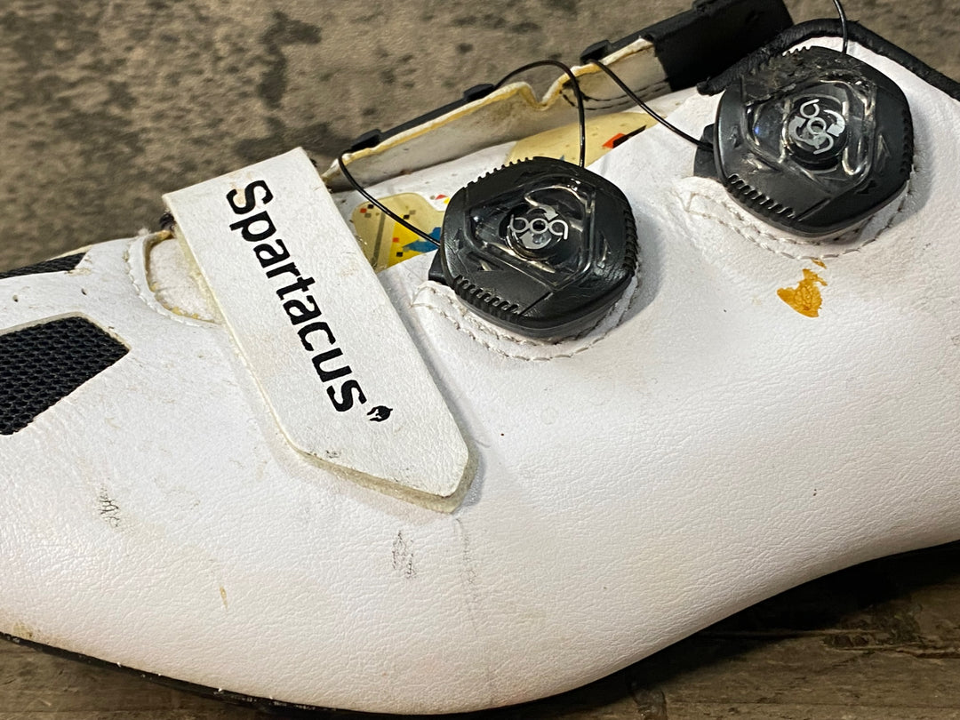 JH194 ボントレガー BONTRAGER XXX RD SPARTACUS ビンディングシューズ 白 EU41 ※社外ソール ※傷,剥がれ