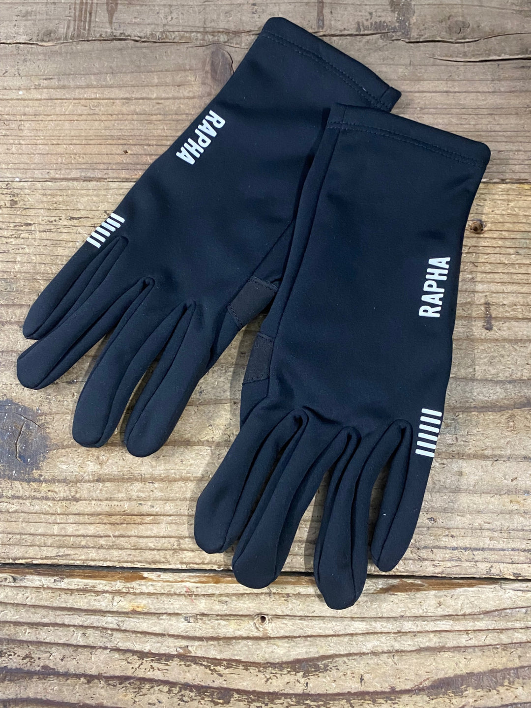 KQ692 ラファ Rapha PRO TEAM GLOVES 長指 グローブ 黒 S
