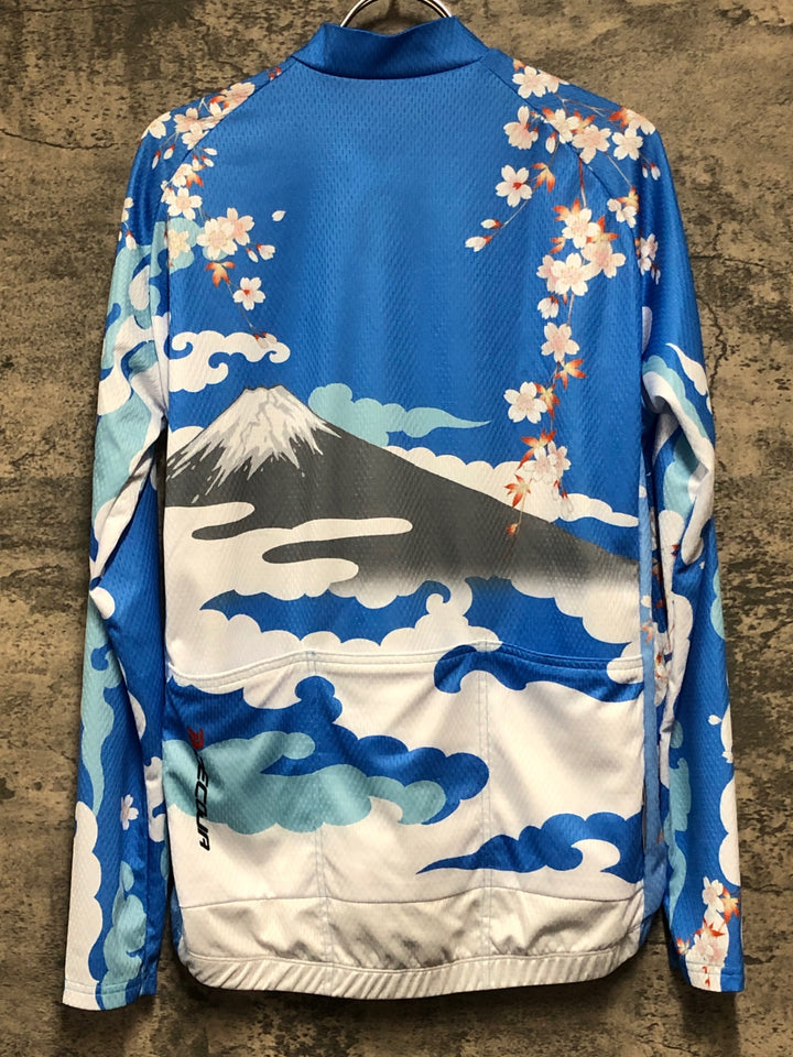 KE205 DECOJA 長袖 サイクルジャージ 青 M