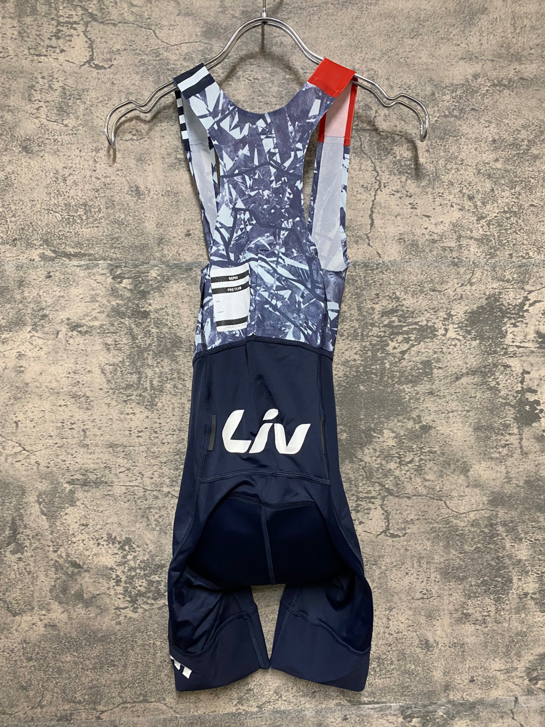 JE137 ラファ Rapha ATHLETES WOMEN'S PRO TEAM BIB SHORTS ビブショーツ ネイビー グレー レディース XXS