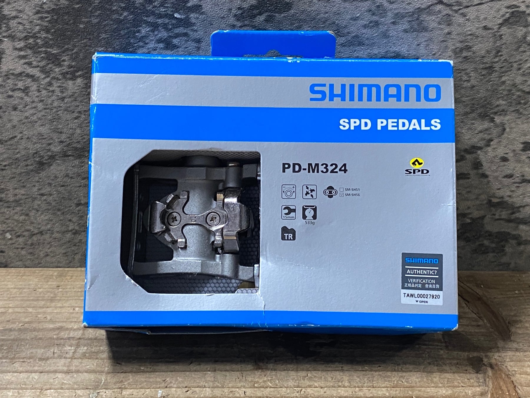 KA486 シマノ SHIMANO SPD PD-M324 ビンディングペダル 片面フラット