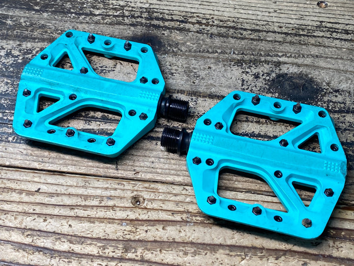 JO140 クランクブラザーズ crankbrothers スタンプ stamp1 フラットペダル 水色 クロモリ