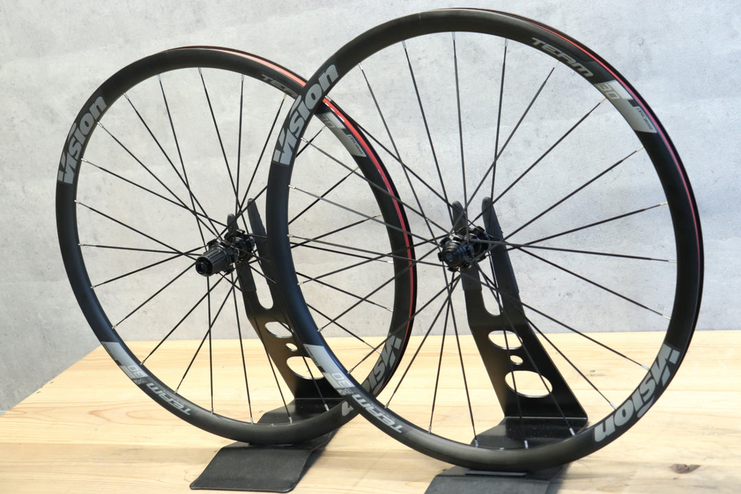 ヴィション VISION TEAM 30 DISC アルミ チューブレスレディ ホイールセット シマノ 11/12S 【さいたま浦和店】
